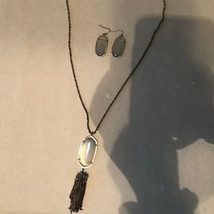 necklace and earrings